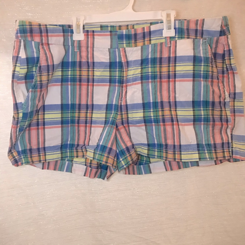 GAP cotton madras plaid shorts